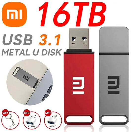 Xiaomi 16TB USB 3.0 Pen Drive 8TB 4TB High Speed Transfer Metal SSD Pendrive Cle Portable U Disk Flash Drive Memoria USB Stick