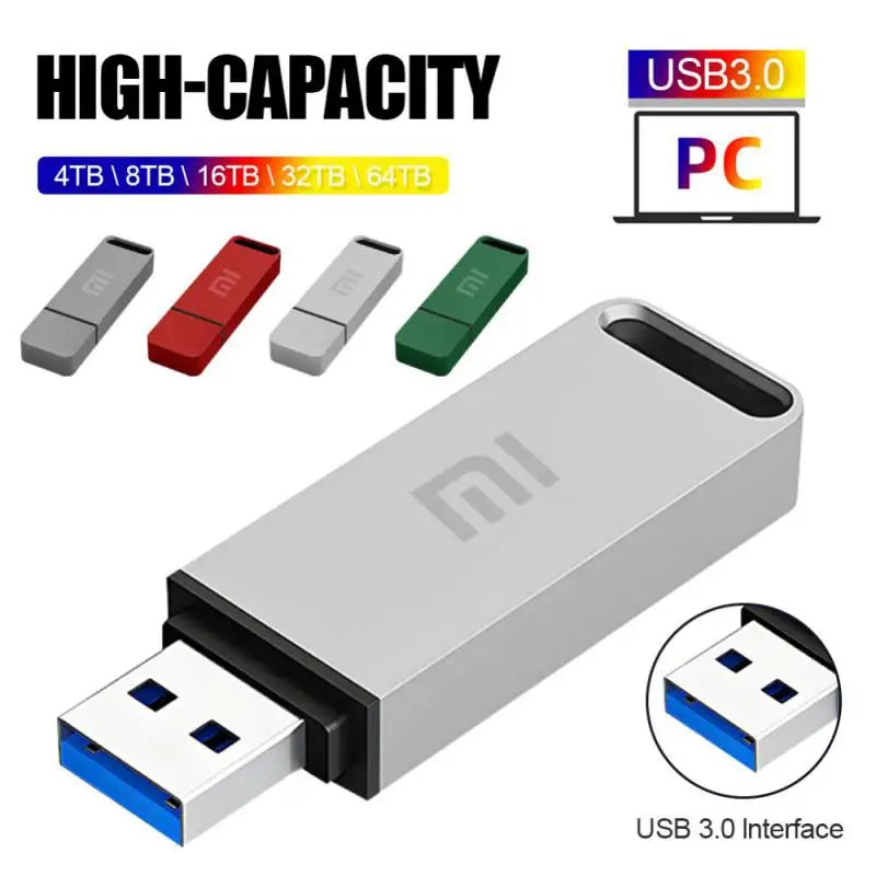 Xiaomi 16TB USB 3.0 Pen Drive 8TB 4TB High Speed Transfer Metal SSD Pendrive Cle Portable U Disk Flash Drive Memoria USB Stick