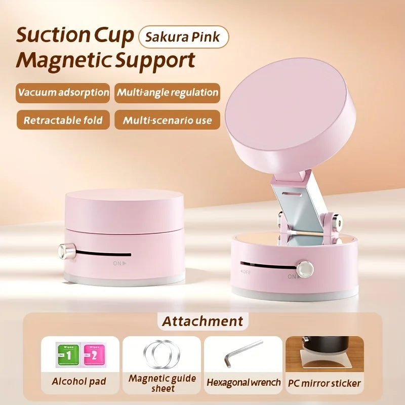 Magnetic Phone Holder Lazy Multi-funct Foldable Storage Holder Double Sided Suction Cup Vacuum Suction Phone Holder Dropshipping