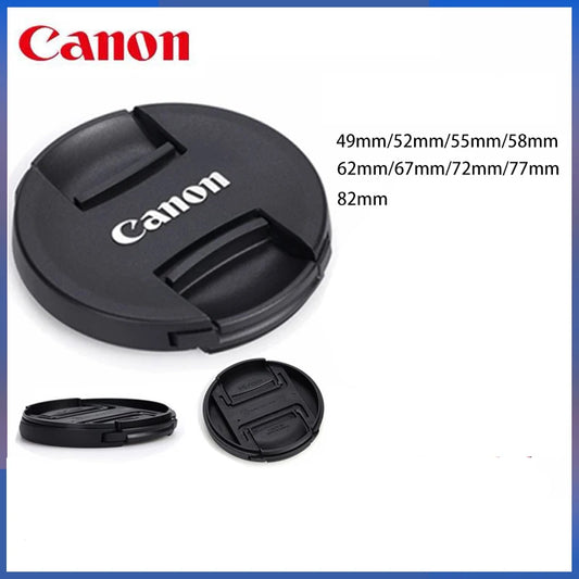 High-quality 40.5 49 52 55 58 62 67 72 77 82mm center pinch Snap-on cap cover for canon camera Lens