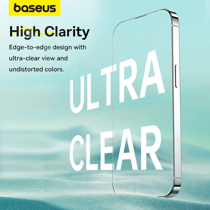 Baseus Ultra HD Tempered Glass for iPhone 16 15 Pro Max Plus Screen Protector add Dust-Proof Installation Tool Protective Film