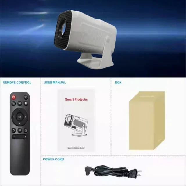 HY320 4K Android 11 Projector Native 1080P 400ANSI Dual WiFi6 BT5.0 Home Cinema Outdoor Portable Projetor LYNCAST Upgrade HY300