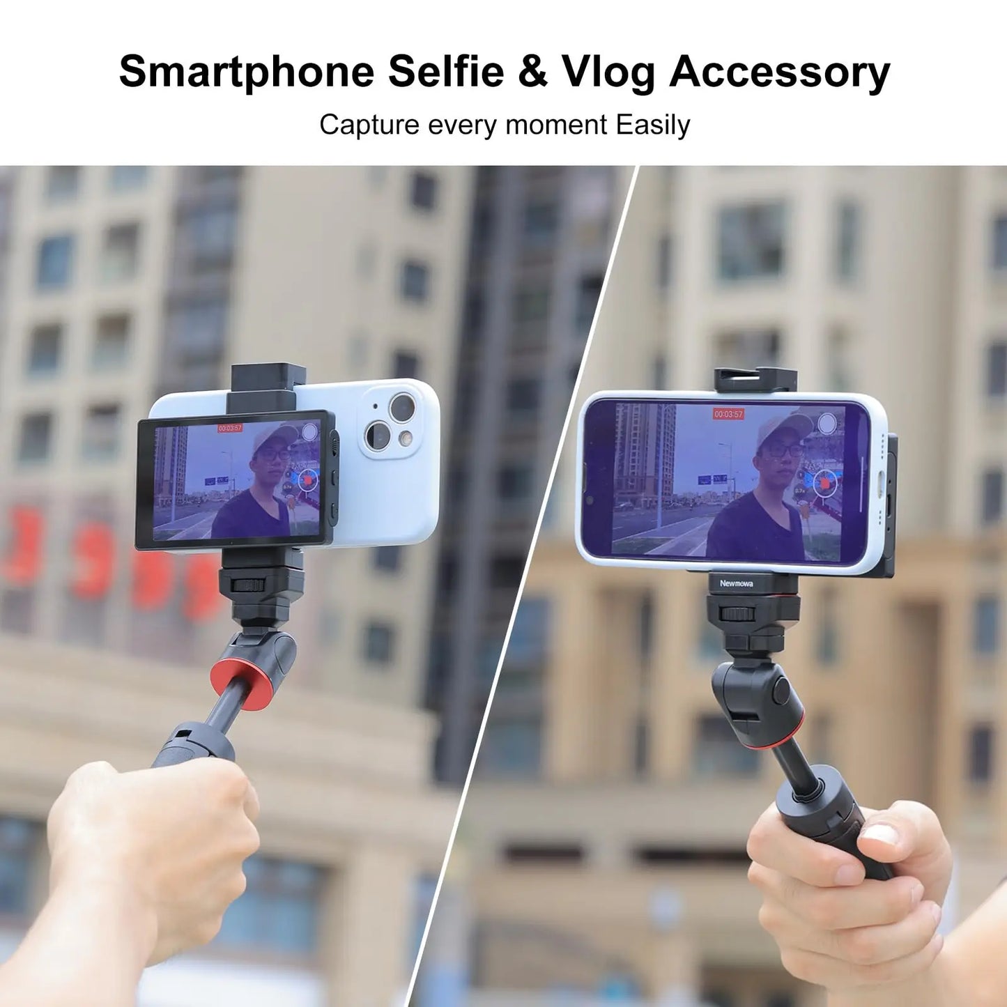 King Ma Phone Vlog Selfie Monitor Screen, Using Phone Rear Camera for Selfie Vlog Live Stream TikTok, Compatible with iPhone